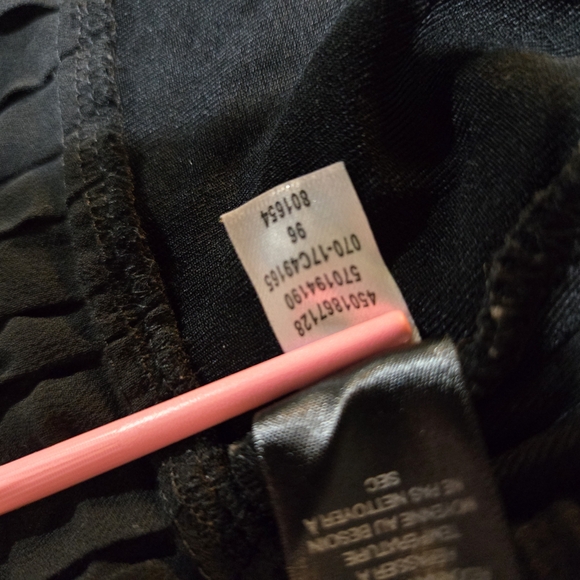 Chico's Black Cardigan With Pleated Mesh Sheer Bottom Lagenlook - Picture 8 of 8